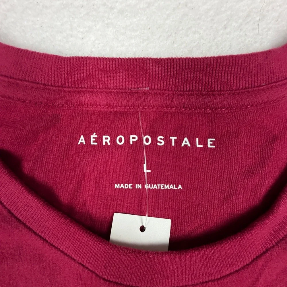 Aeropostale Mens Red Graphic T-Shirt NYC Athl Div Logo Tee Size L 5478